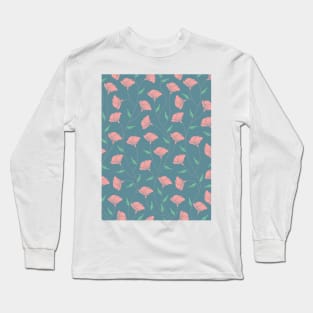 Poppy Floral Pattern Long Sleeve T-Shirt